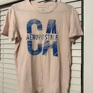Aeropostale Men's Light Pink Graphic Tee